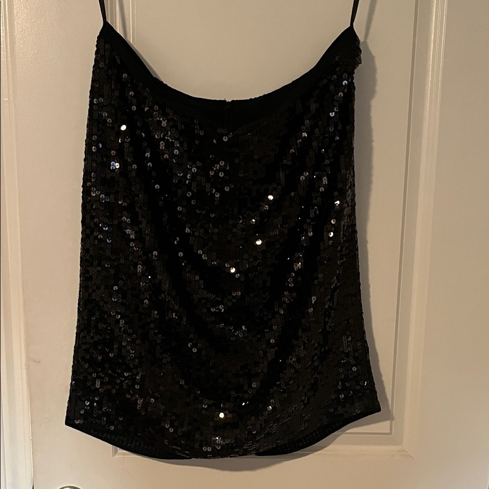 Lane Bryant Black Sequin Pencil Skirt